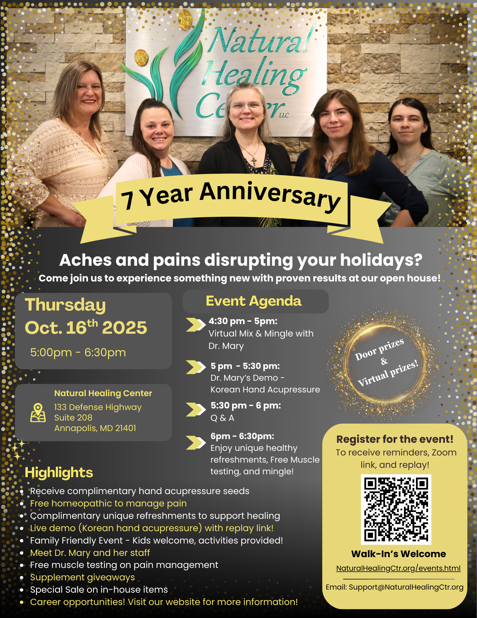 7 yr Anniversay Open house flyer