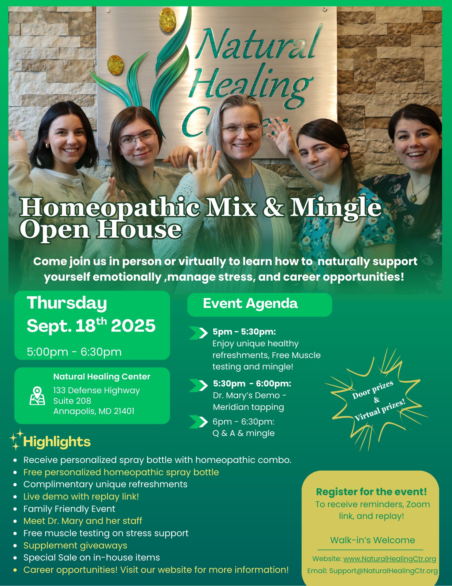 Flyer for Mix and Mingle in Sept